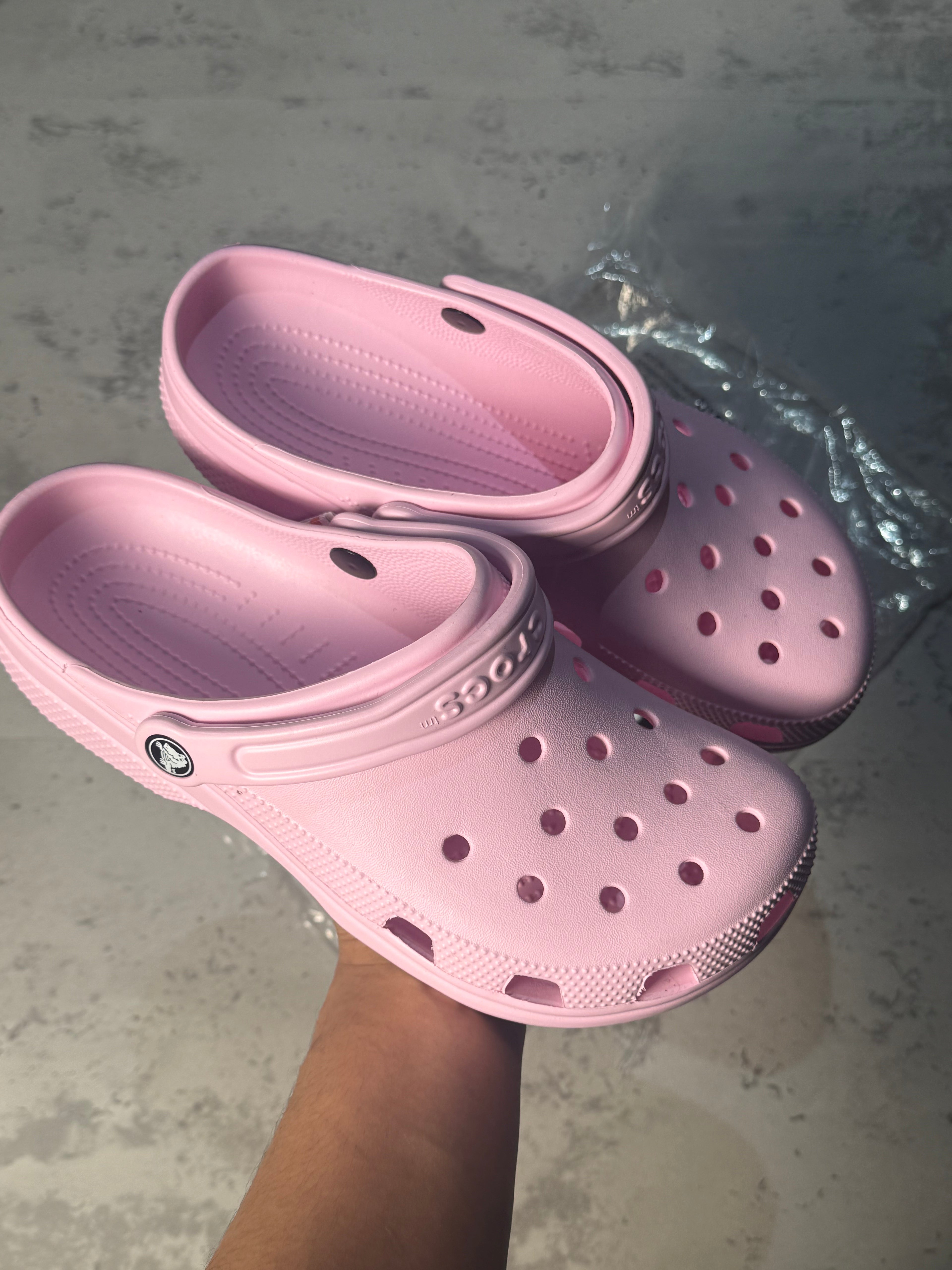 Pink Crocs