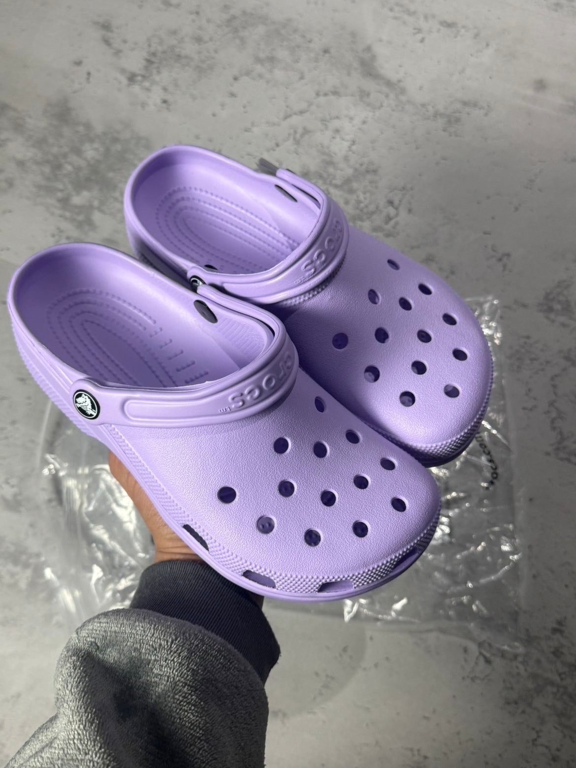 Lilac Crocs